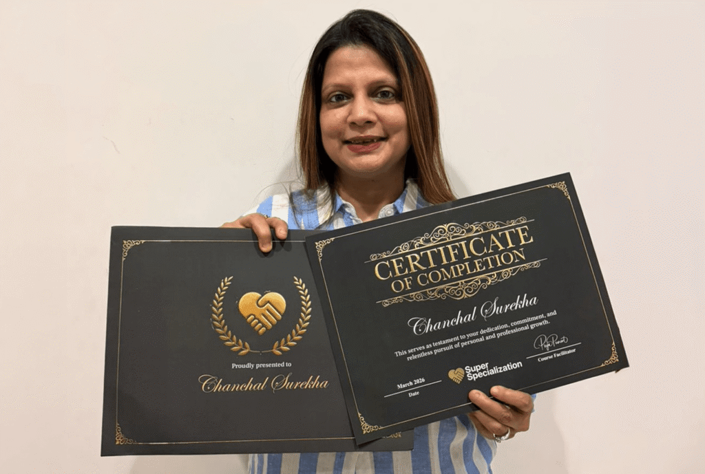 Life coaching certification held by Chanchal Surekha